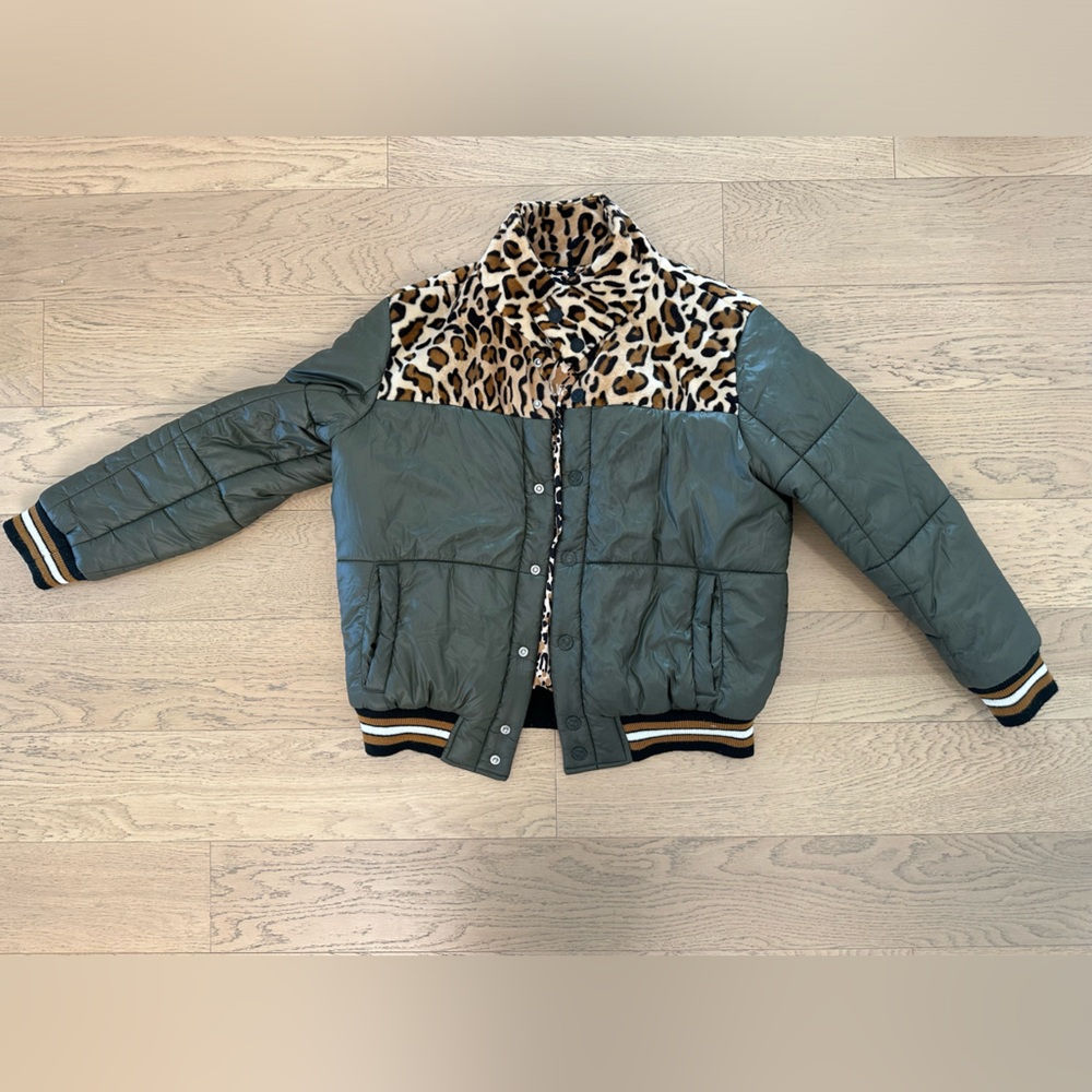 Mother Faux Fur Puffer Bomber Jacket